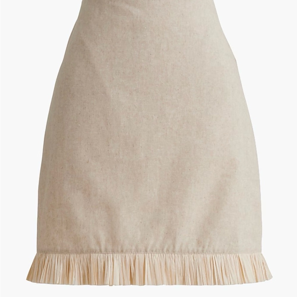 J Crew new straw trim linen blend Skirt - Picture 4 of 4